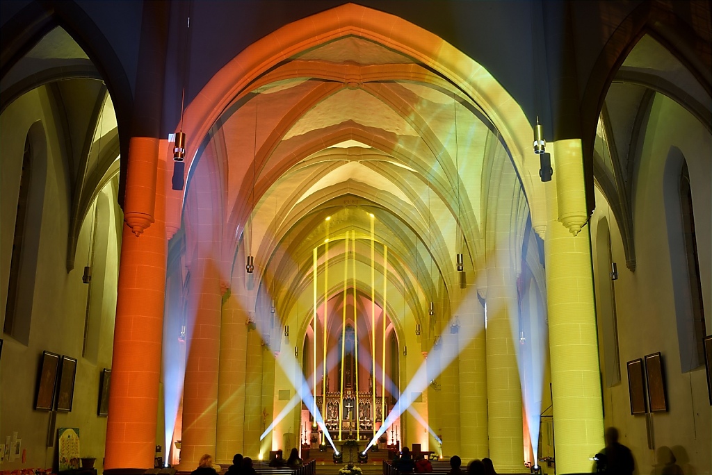 Kronach Kirche St Johannes Lightshow