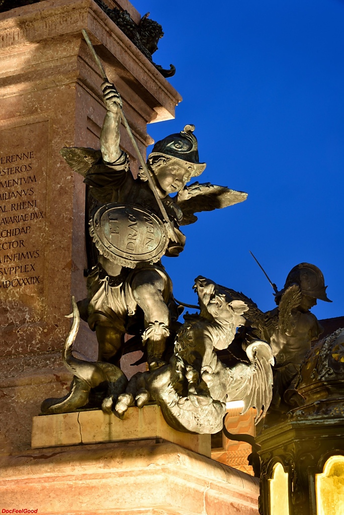 München Mariensäule Drachenkämpfer