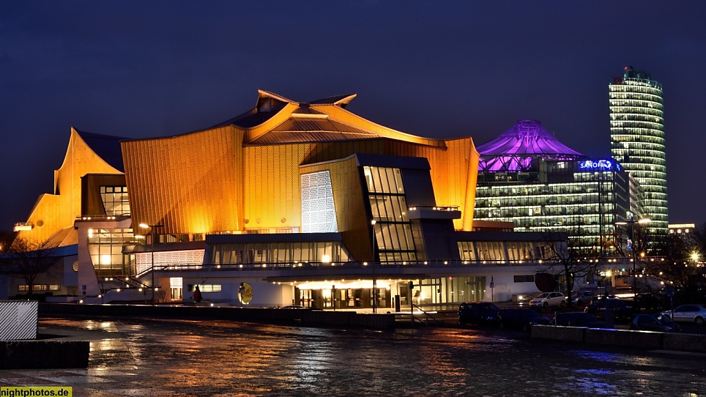 Berlin Tiergarten Philharmonie erbaut 1963 von Hans Scharoun als Teil des Kulturforums