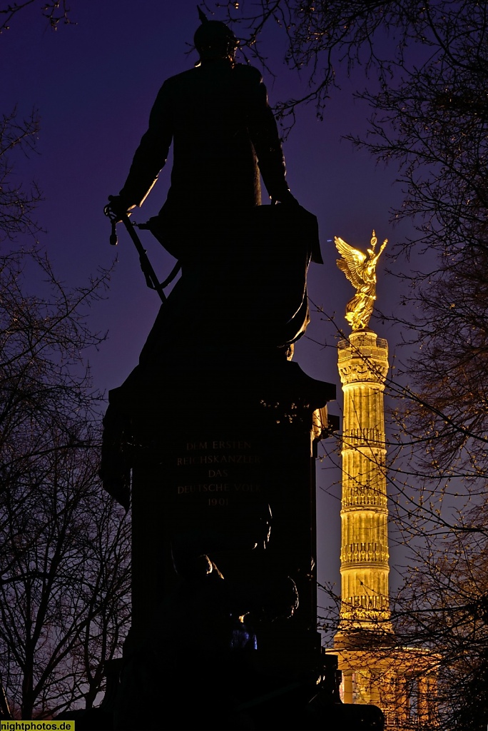 Berlin Tiergarten Denkmal Otto von Bismarck vor Siegessäule