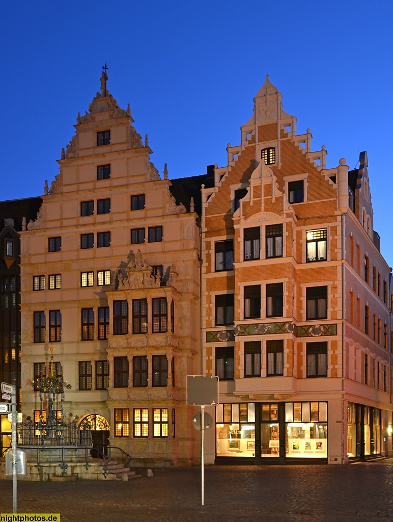 Hannover Leibnizhaus Nolte-Haus Holzmarktbrunnen