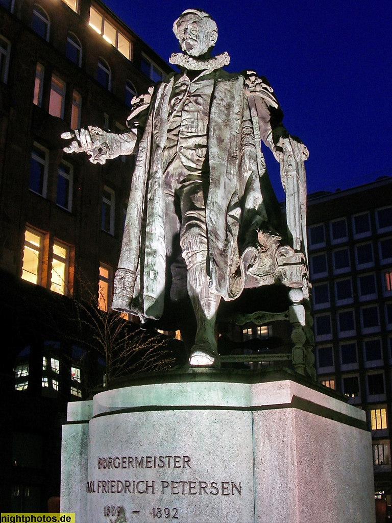 Hamburg Bürgermeisterplatz Denkmal Carl Friedrich Petersen