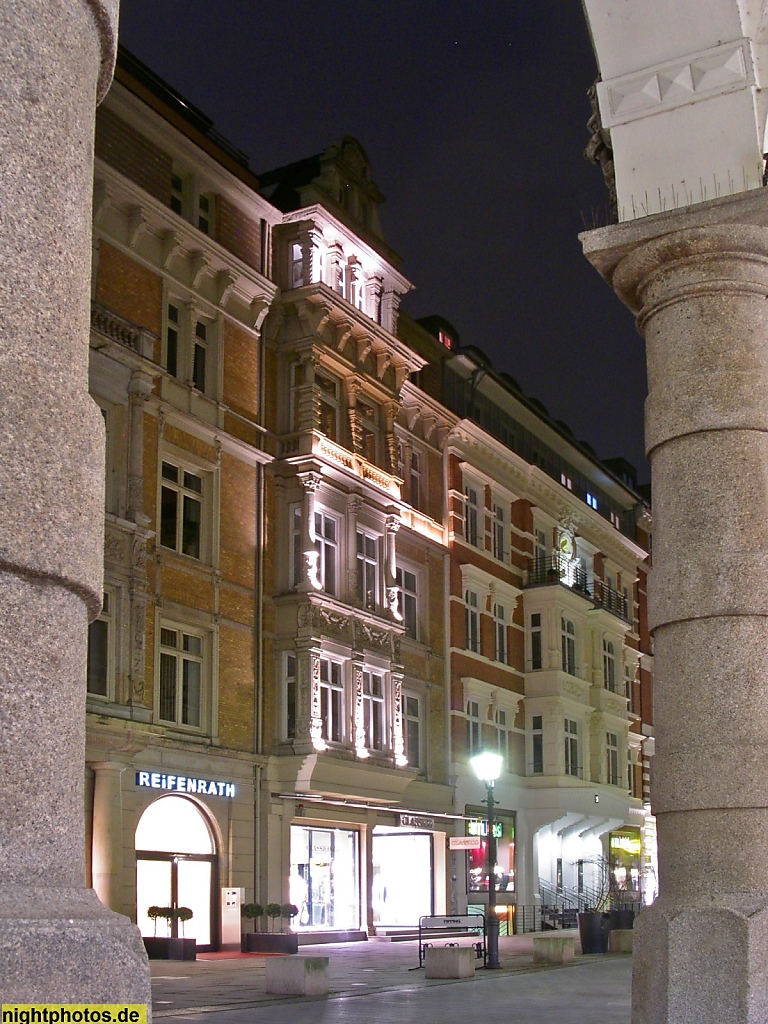 Hamburg Colonnaden 1876 errichet von Ernst und Adolf Wex