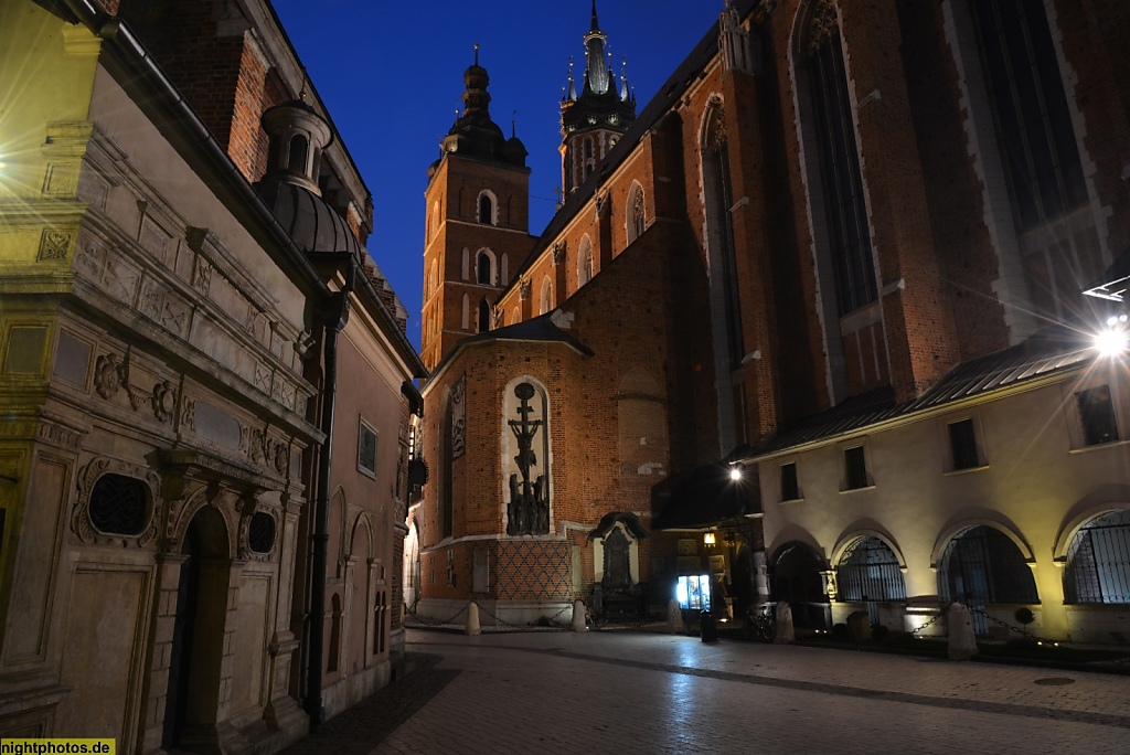 Krakau Durchgang vom Hauptmarkt (Maly Rynek) zum Marienplatz (Plac Mariacki) an der Marienkirche