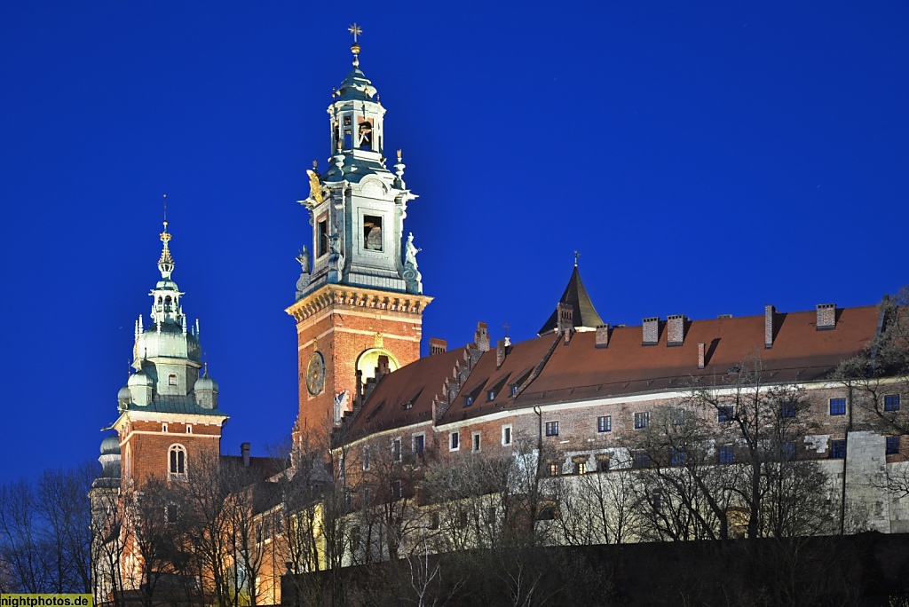 Krakau Burg Wawel mit Katghedrale und Königsschloss (Katedra Wawelska)