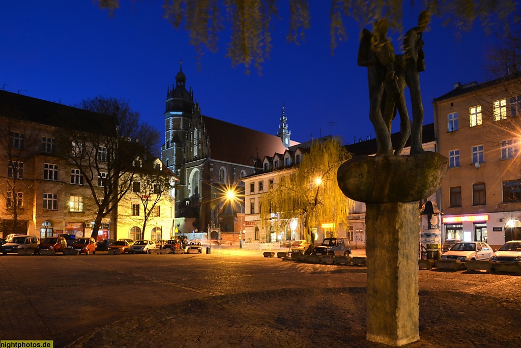 Krakau Kazimierz ehem Jüdischer Bezirk Fronleichnamkirche (Bazylika Bozego Ciala) am Plac Wolnica