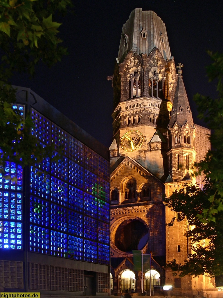 Berlin Charlottenburg Kaiser- Wilhelm-Gedächtniskirche mit Neubau