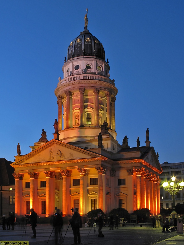 Berlin Mitte Französischer Dom am Gendarmenmarkt. Erbaut 1780-1785 von Carl von Gontard für Friedrich der Grosse (Friedrich II.) Wiederaufbau 1978-1983