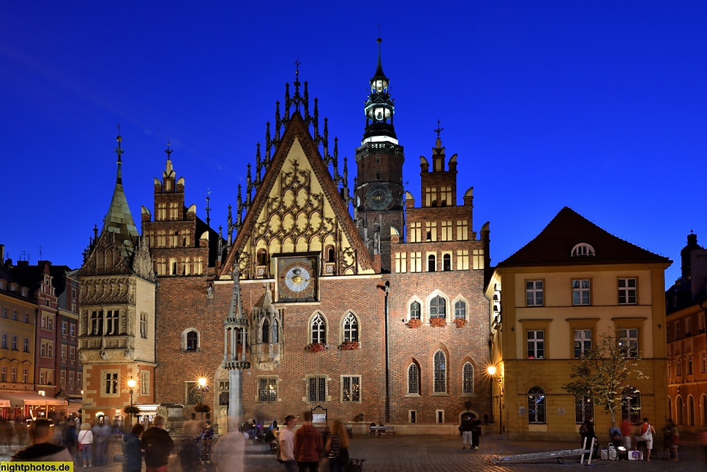 Wrocław Breslau Rathaus am Großen Markt Rynek