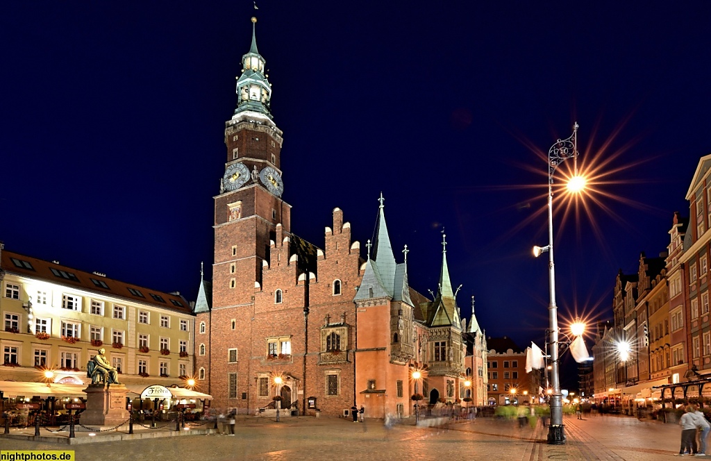 Wrocław Breslau Rathaus am Großen Markt Rynek