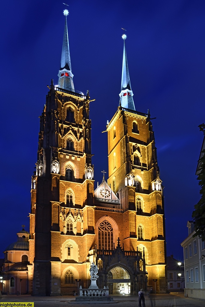 Wrocław Breslau Kathedrale St Johannes der Täufer auf der Dominsel erbaut 1244-1341