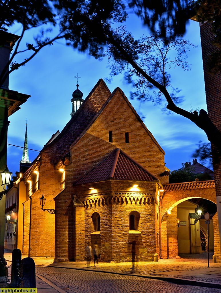 Wrocław Breslau St Ägidius Kirche mit Klösseltor ul Kanonia Kosciol Swietego Idziego