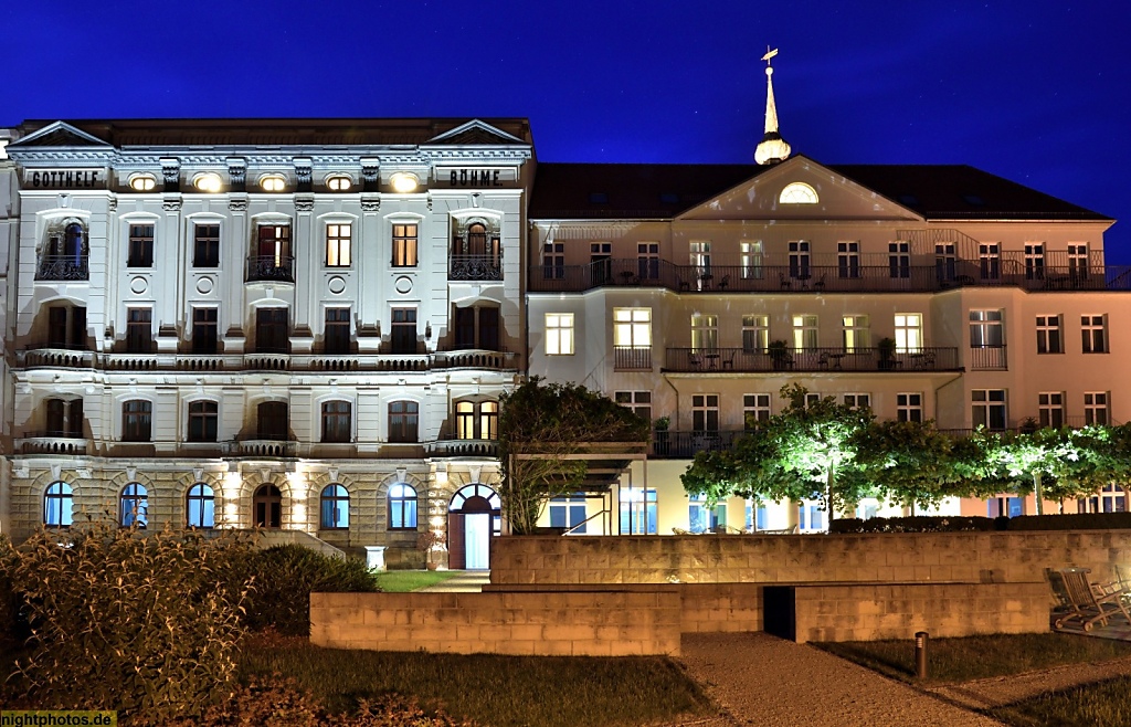 Bad Schandau Hotelbauten am Elbkai