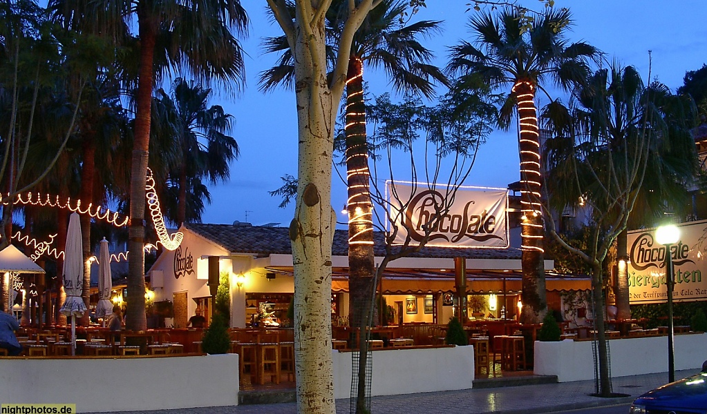 Mallorca Cala Ratjada Biergarten Chocolate