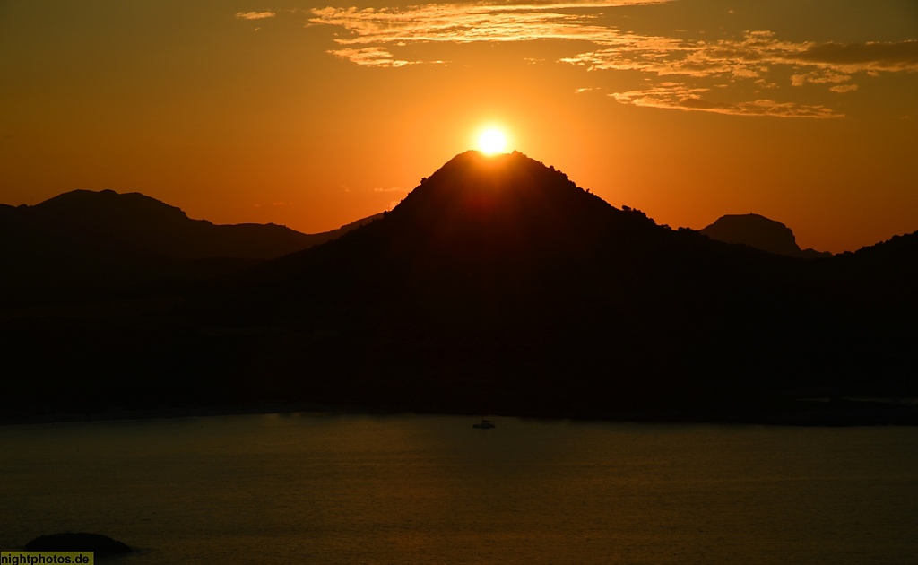 Mallorca Cala Ratjada Sonnenuntergang an der Cala Agulla