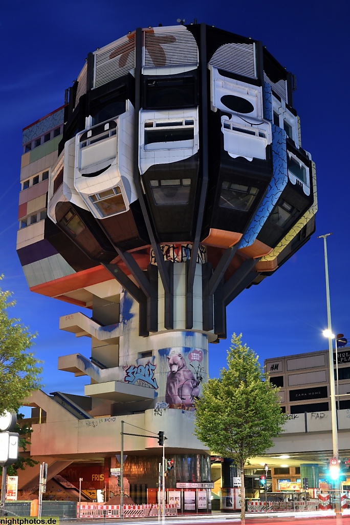 Berlin Steglitz ehemaliges Turmrestaurant Bierpinsel erbaut 1967-1976 von Ralf Schüler und Ursulina Schüler-Witte. Eigentümer seit 2021 Götz Fluck