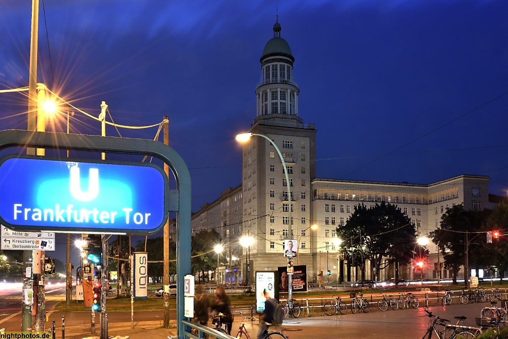 Berlin Friedrichshain Karl-Marx-Allee Eckhaus Petersburger Strasse am Frankfurter Tor