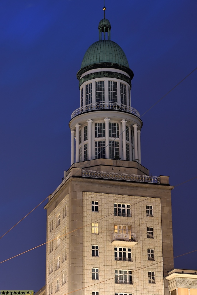 Berlin Friedrichshain Karl-Marx-Allee Eckhaus Petersburger Strasse am Frankfurter Tor