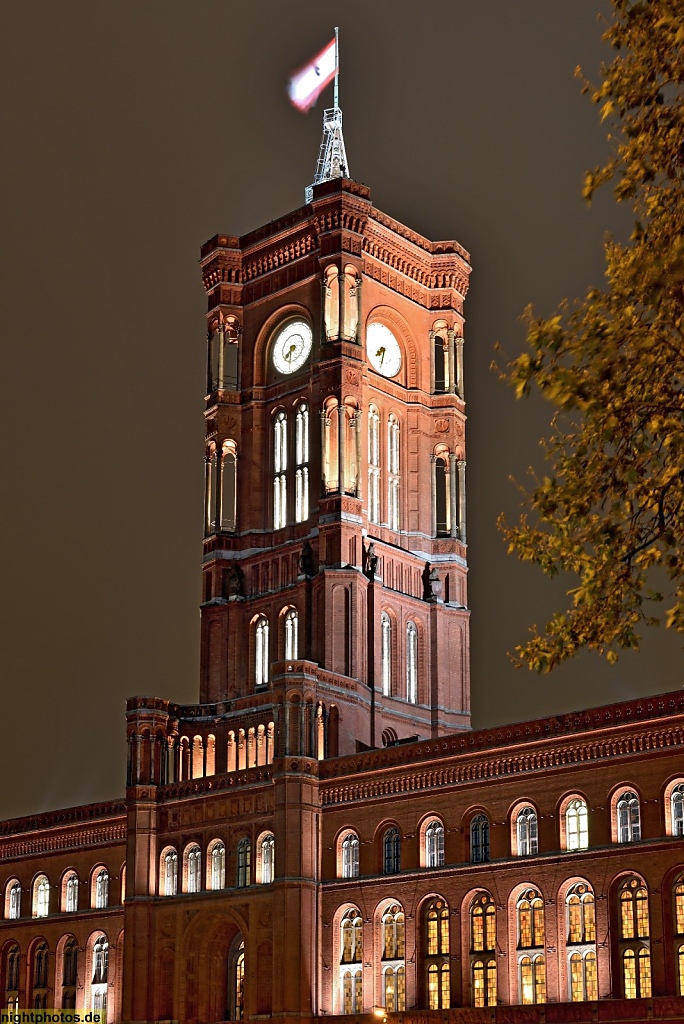 Berlin Mitte Rotes Rathaus erbaut 1861-1869 von Baumeister Hermann Friedrich Waesemann