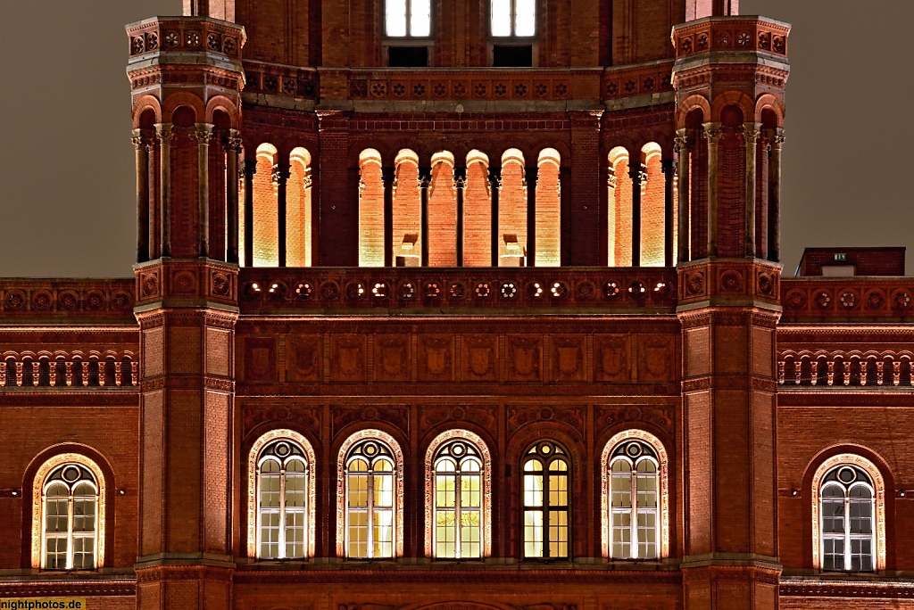 Berlin Mitte Rotes Rathaus erbaut 1861-1869 von Baumeister Hermann Friedrich Waesemann