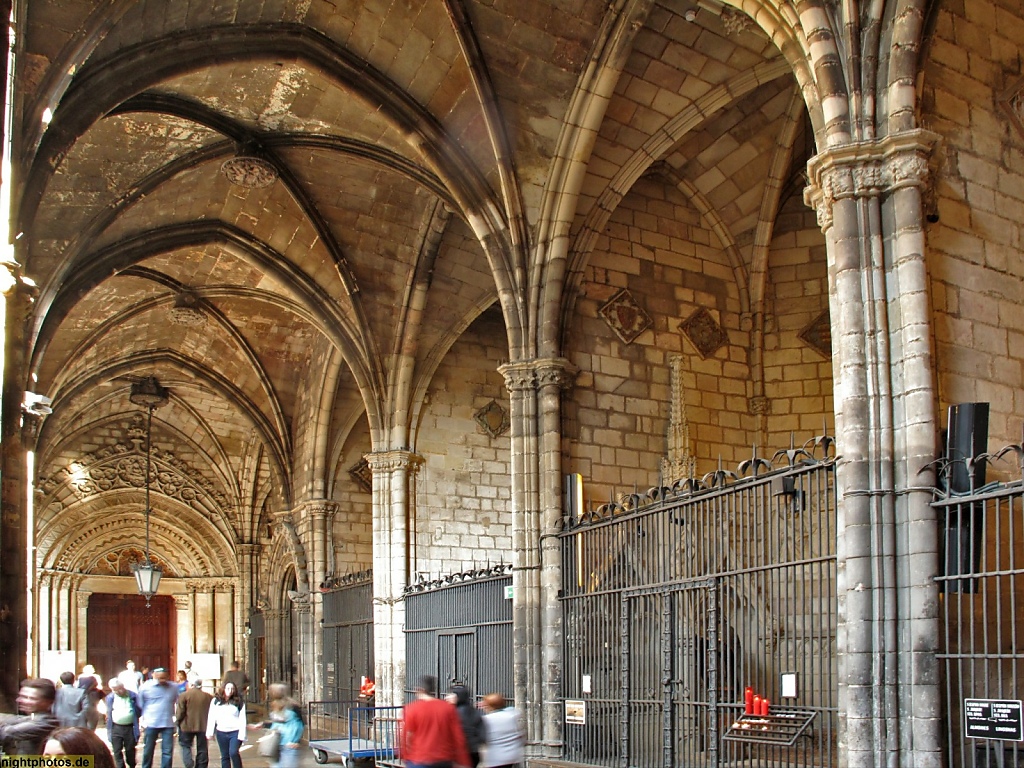 Barcelona Kathedrale La Catedral de la Santa Creu i Santa Eulàlia erbaut 1298-1448