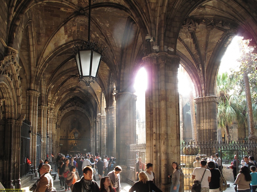 Barcelona Kathedrale La Catedral de la Santa Creu i Santa Eulàlia erbaut 1298-1448
