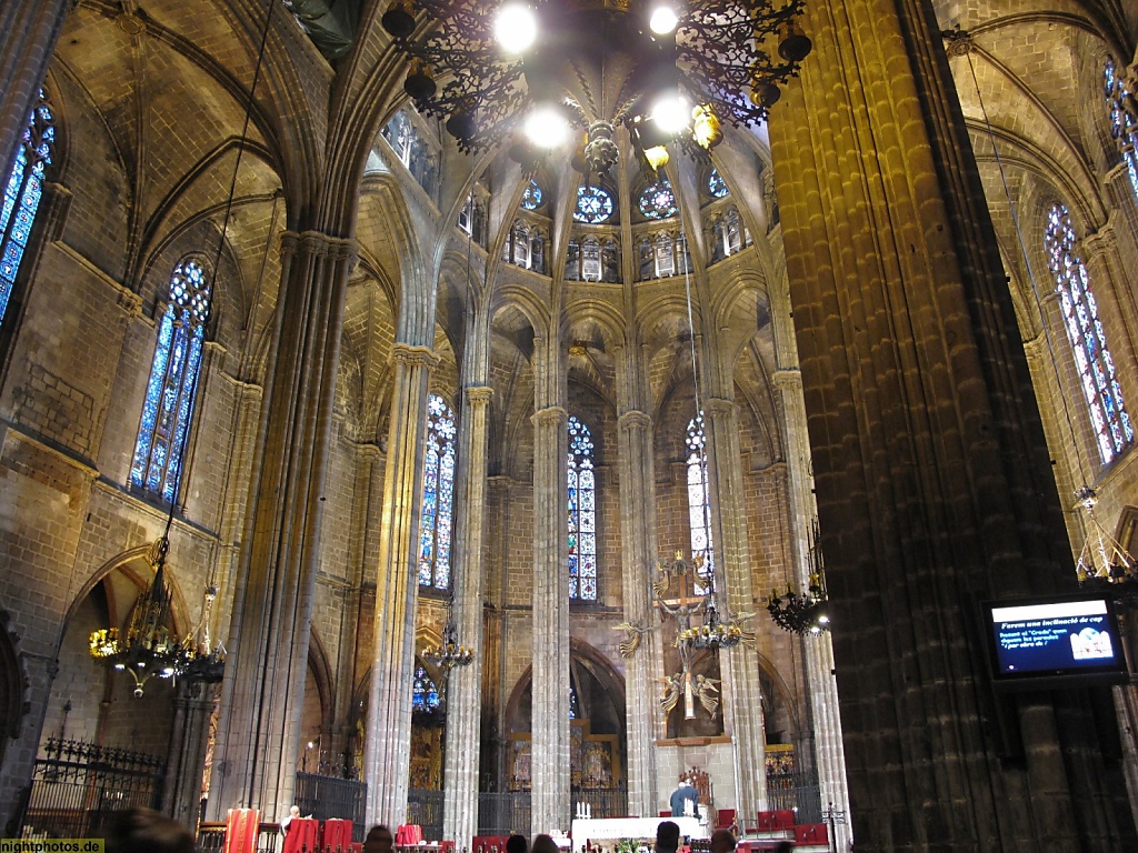 Barcelona Kathedrale La Catedral de la Santa Creu i Santa Eulàlia erbaut 1298-1448