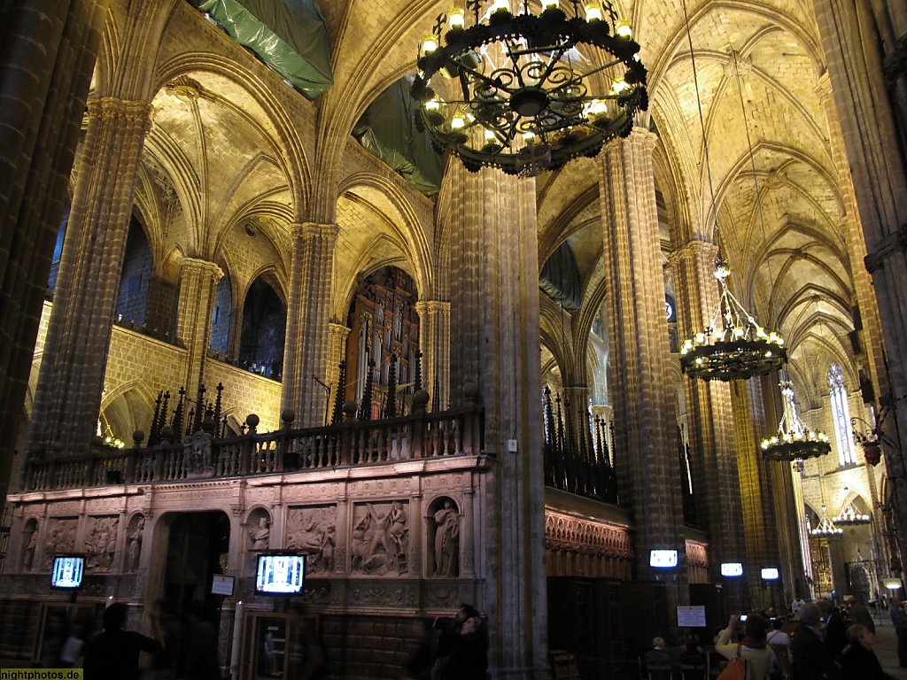 Barcelona Kathedrale La Catedral de la Santa Creu i Santa Eulàlia erbaut 1298-1448
