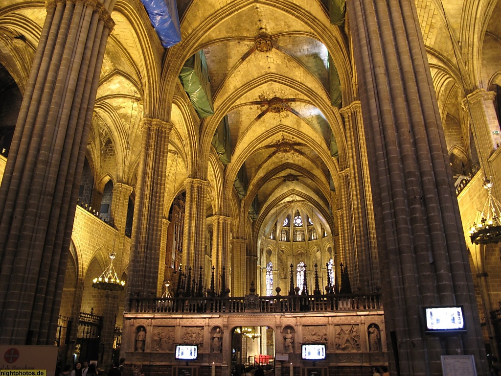 Barcelona Kathedrale La Catedral de la Santa Creu i Santa Eulàlia erbaut 1298-1448