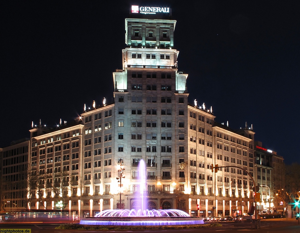 Barcelona Generali-Hochhaus am Passeig de Gracia Ecke Gran Via de les Corts Catalanes