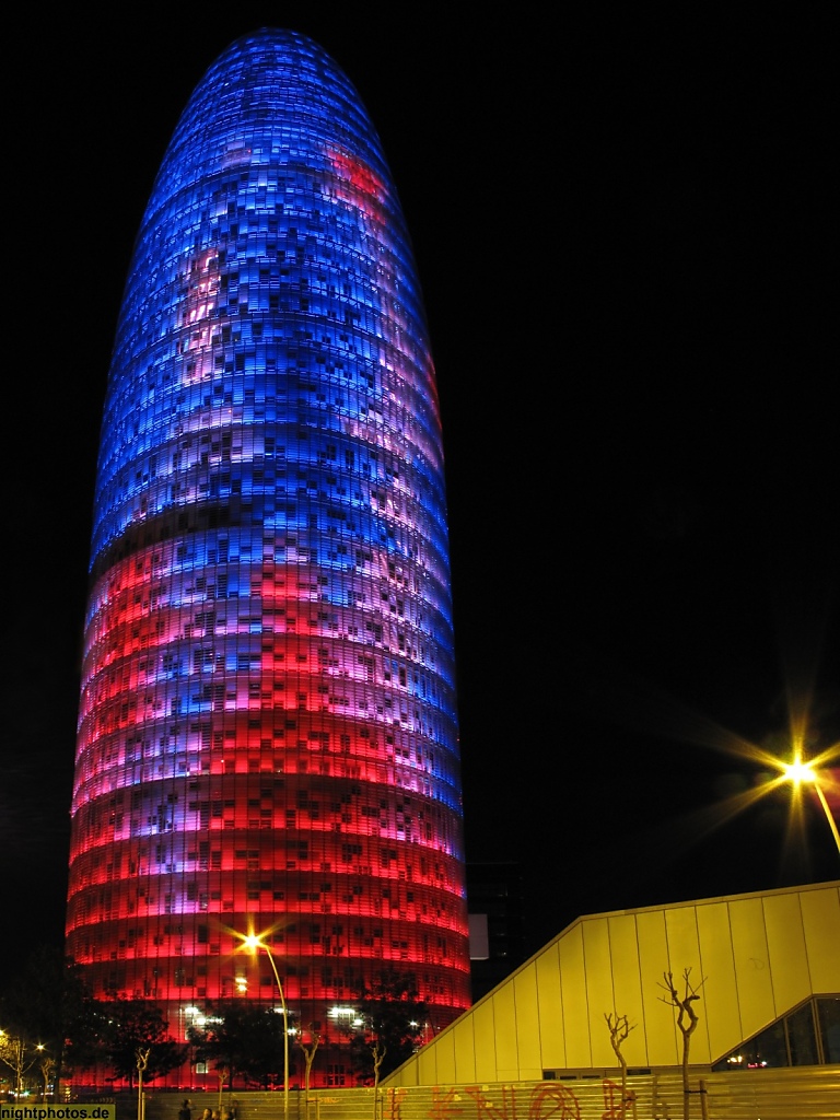 Barcelona Torre Agbar am Placa de las Glories Catalanes