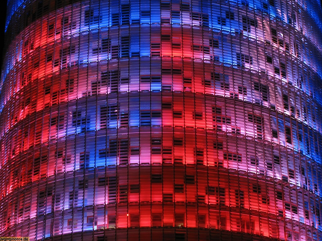 Barcelona Torre Agbar am Placa de las Glories Catalanes