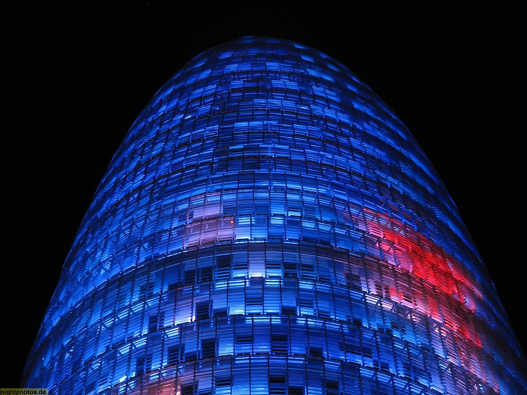 Barcelona Torre Agbar am Placa de las Glories Catalanes