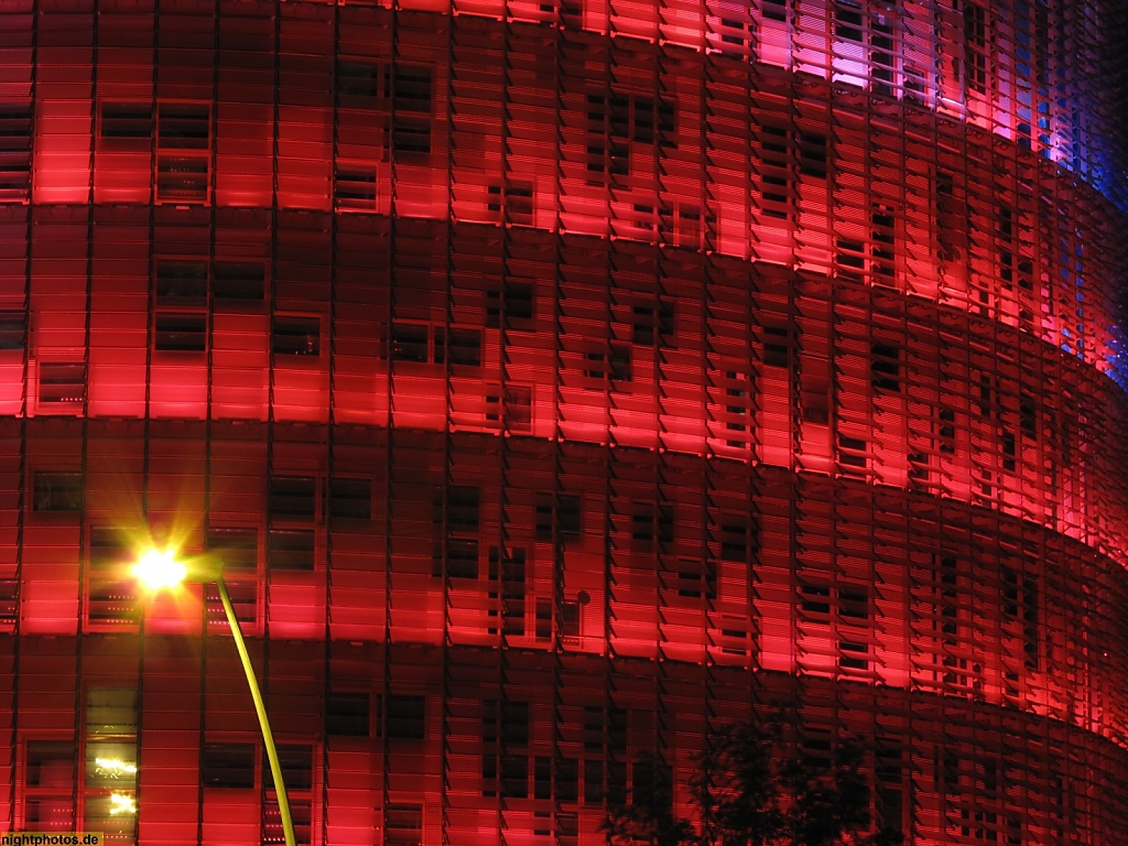 Barcelona Torre Agbar am Placa de las Glories Catalanes