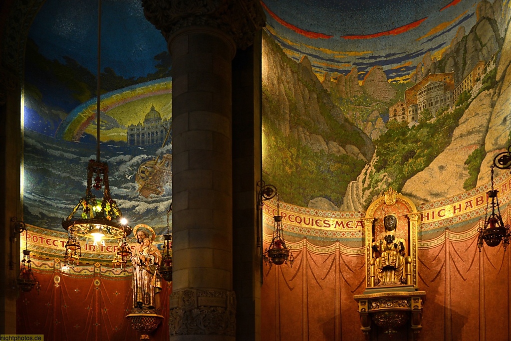 Barcelona Tibidabo Votivkirche El Sagrat Cor im neugotischen Stil erbaut 1902 von Enric Sagnier