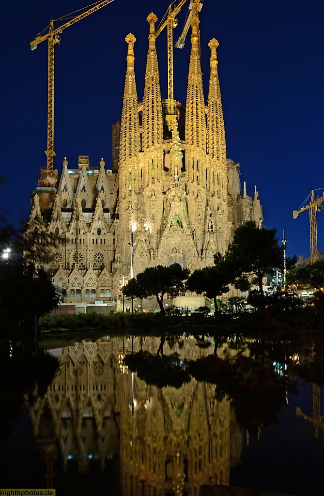 Barcelona La Sagrada Família entworfen von Francesc de Paula del Villar und Antoni Gaudí