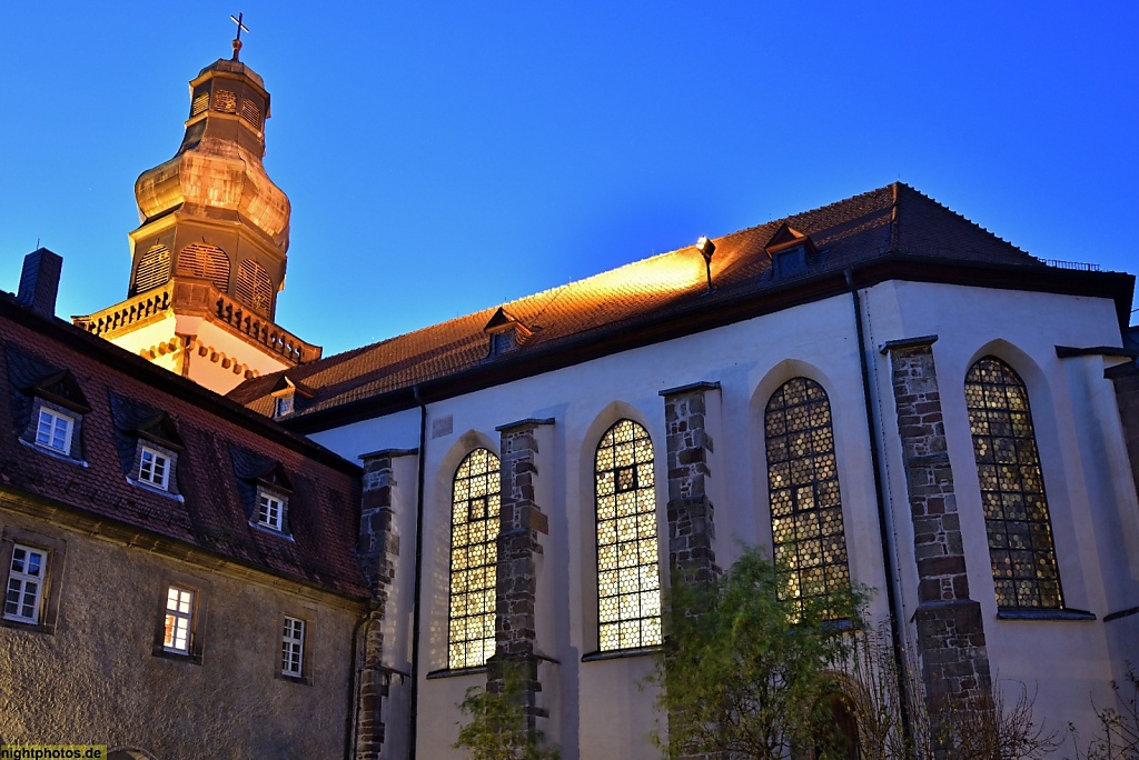 Fulda Johannesberg Kirche St Johannes der Täufer erbaut 811 Neuaufbau 1522 Anbau barocke Sakristei 1744