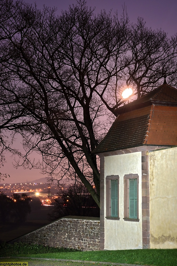 Fulda Johannesberg Propstei Schlossgarten Mauer mit Eckturm