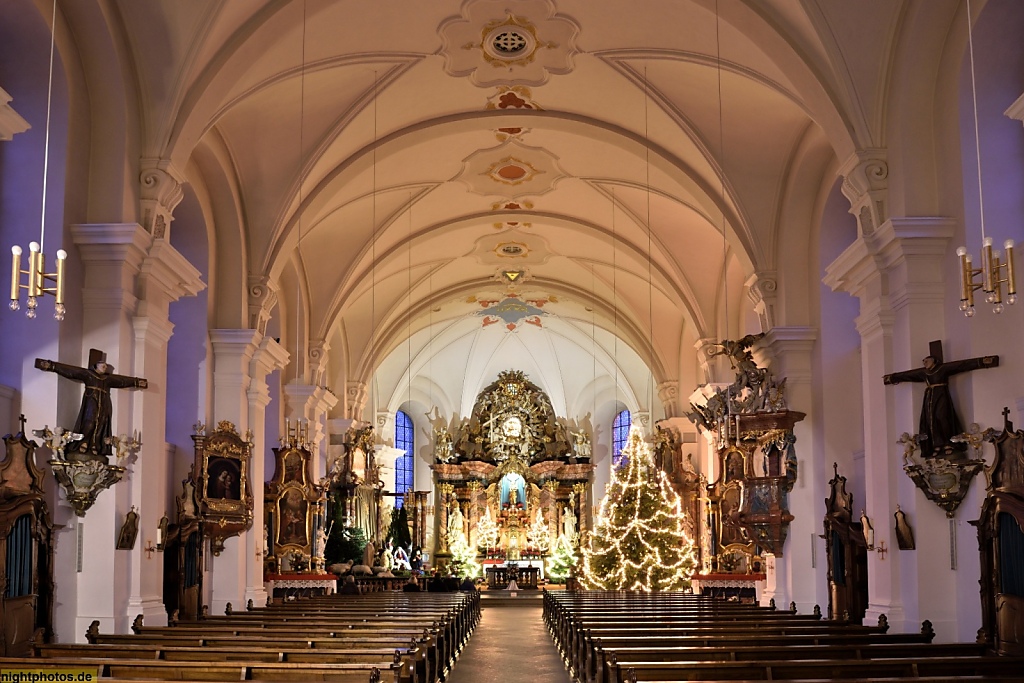 Fulda Kloster Frauenberg Kirche unserer lieben Frau. Neubau errichtet 1763. Innenaufnahme