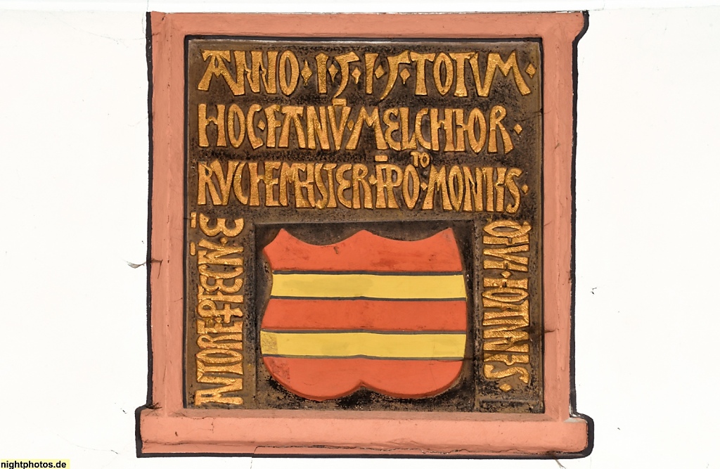 Fulda Florenberg Wehrkirche Heilige Flora und Heiliger Kilian mit Wappen von Melchior Küchenmeister 1515