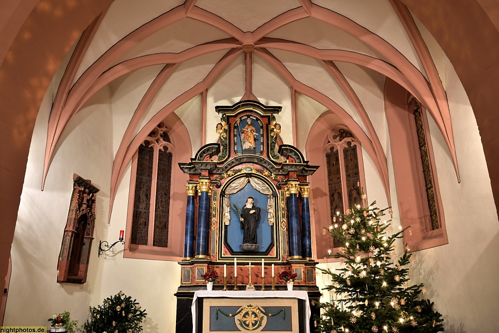 Fulda Florenberg Wehrkirche Heilige Flora und Heiliger Kilian Erstbau 900 Letzter Wiederaufbau 1511-1515 Altarraum