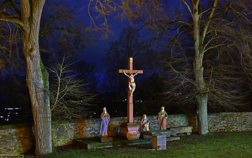 Fulda Florenberg Wehrkirche Heilige Flora und Heiliger Kilian Friedhof Kreuzigungsgruppe