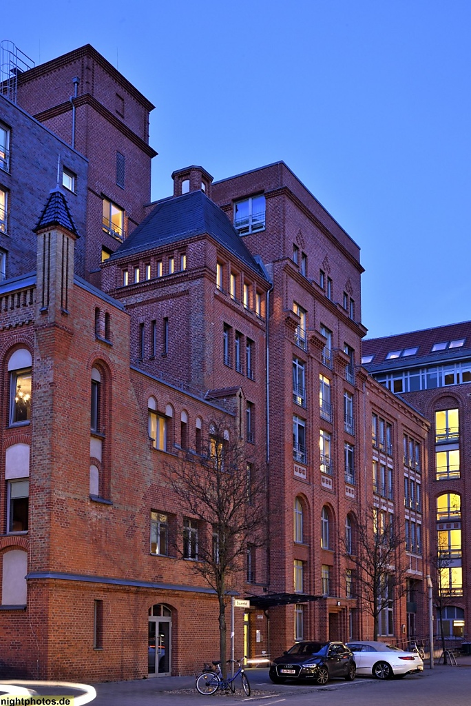 Berlin Spandau Brauereihof mit ehemaliger Patzenhofer Brauerei erbaut 1896-1928 nach Entwurf von Hermann Dernburg