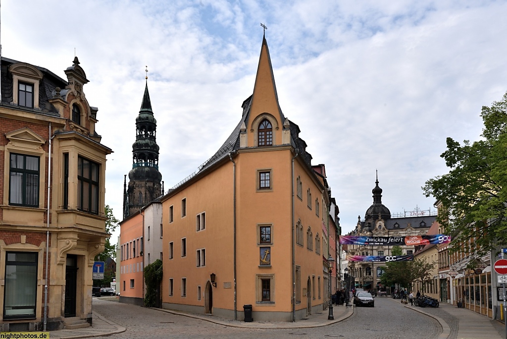 Zwickau Schiffchen am Kornmarkt erbaut 1485 zwischen Domhof und Münzstrasse