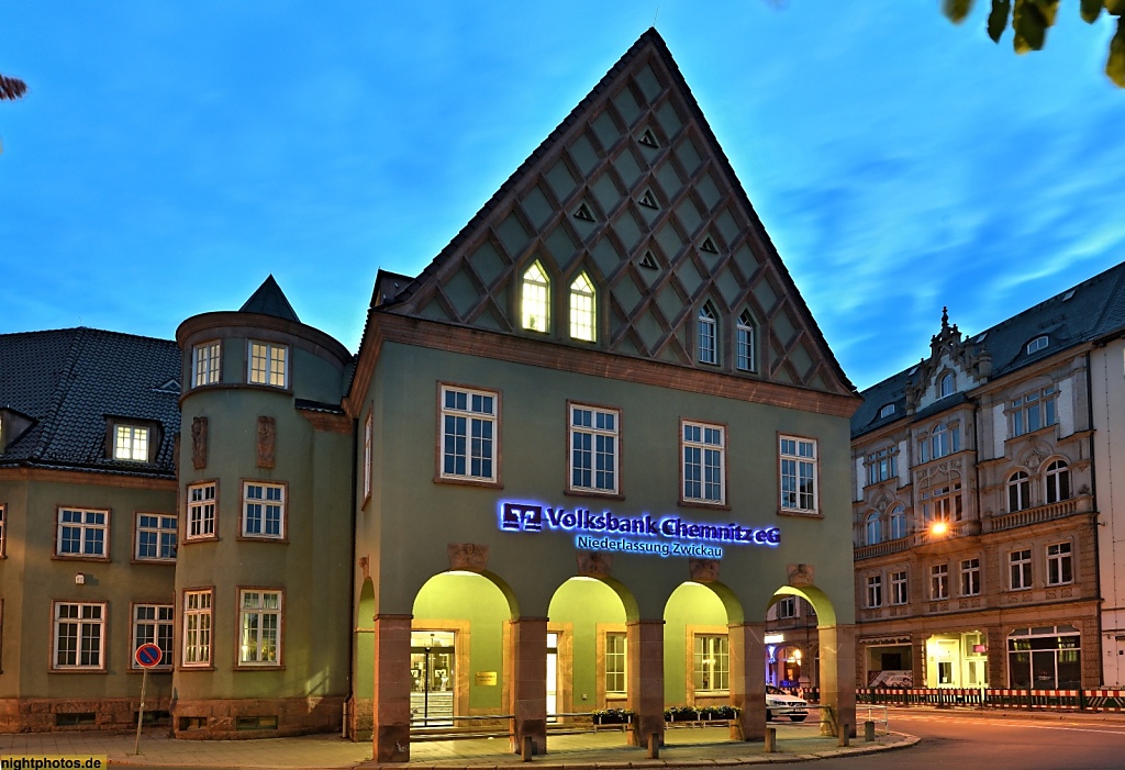 Zwickau Bankgebäude erbaut 1926 von Architekt Oskar Kramer Schumannstrasse 1-3 Ecke Dr Friedrichs-Ring