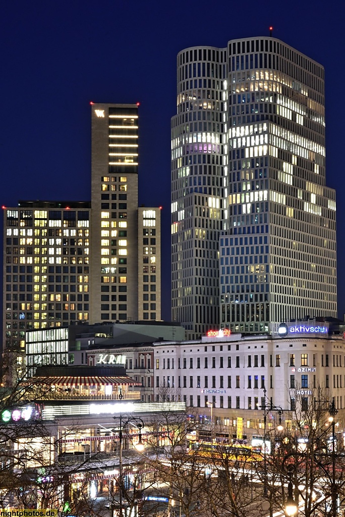 Berlin Charlottenburg Hotel Waldorf-Astoria Upper West Tower hinter Kurfürstendamm und Joachimsthaler Strasse