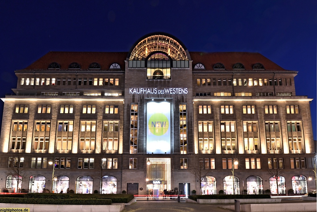 Berlin Schöneberg Kaufhaus des Westens am Wittenbergplatz erbaut 1905-1907 v Architekt Johann Emil Schaudt im neoklassizistischen Stil