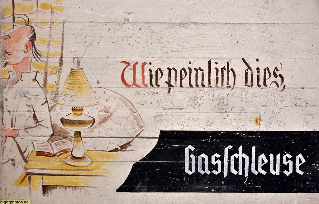 Berlin Tempelhof Flughafen. Erbaut 1936-1941. Bunkerräume im Keller