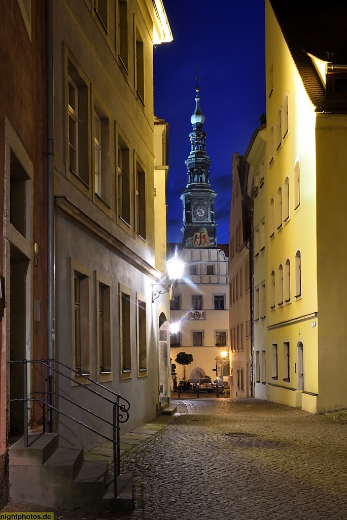 Pirna Altstadt Kirchgasse Rathausturm