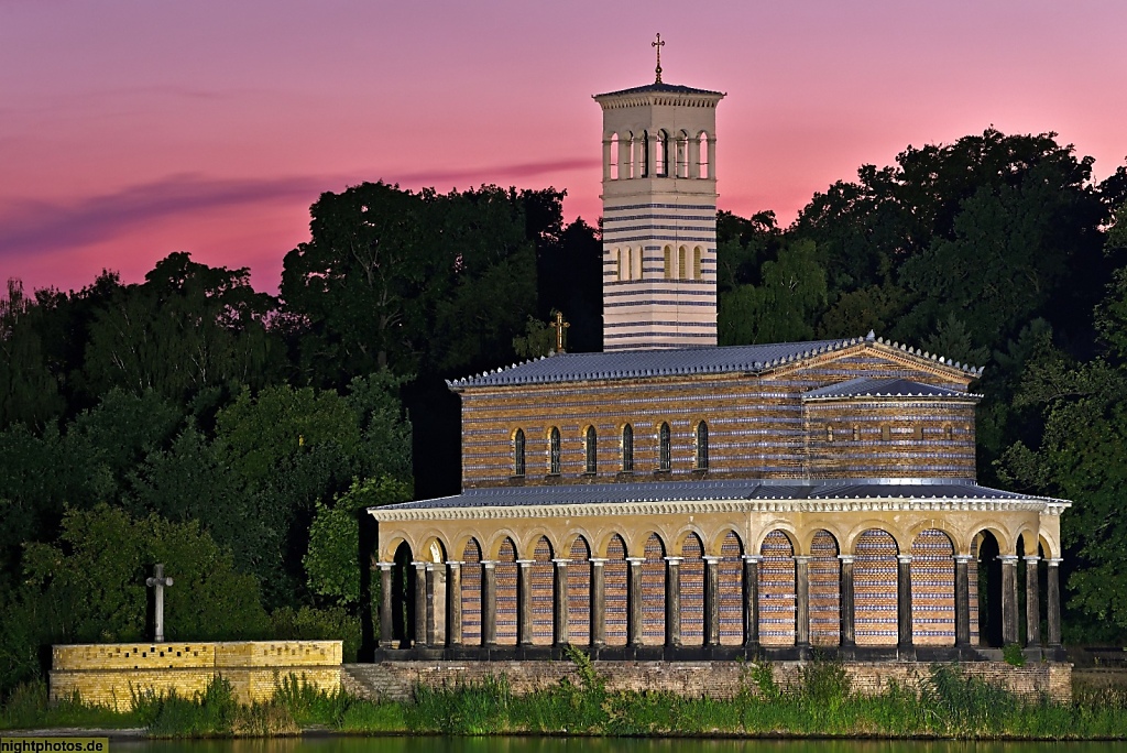 Potsdam Sacrow Heilandskirche erbaut 1844 von Ludwig Persius für König Friedrich Wilhelm IV.